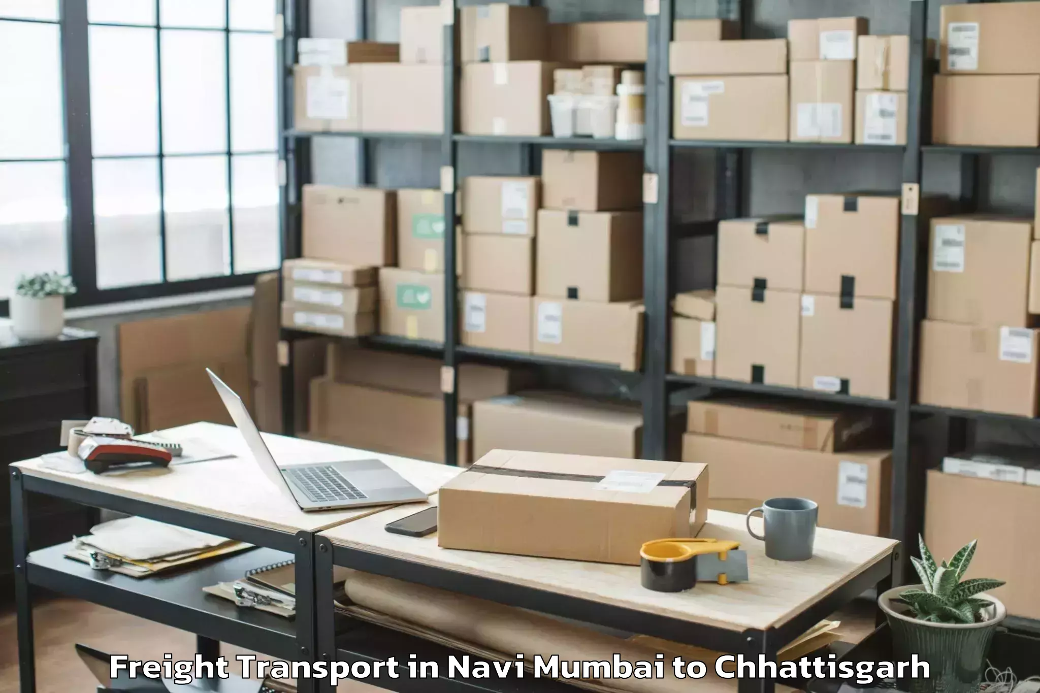 Get Navi Mumbai to Mats University Aarang Freight Transport